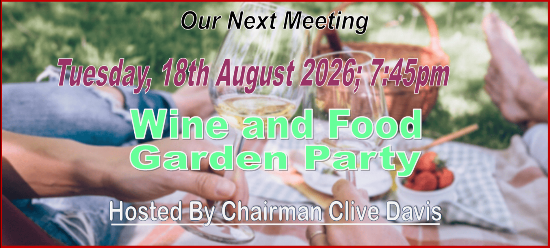 August 2026 Meeting Notice